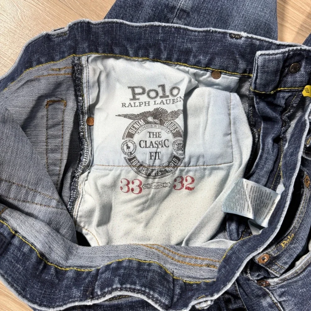 Polo Ralph Lauren The Classic Fit Jeans Dark Wash Denim Mens Size‎ 33x32